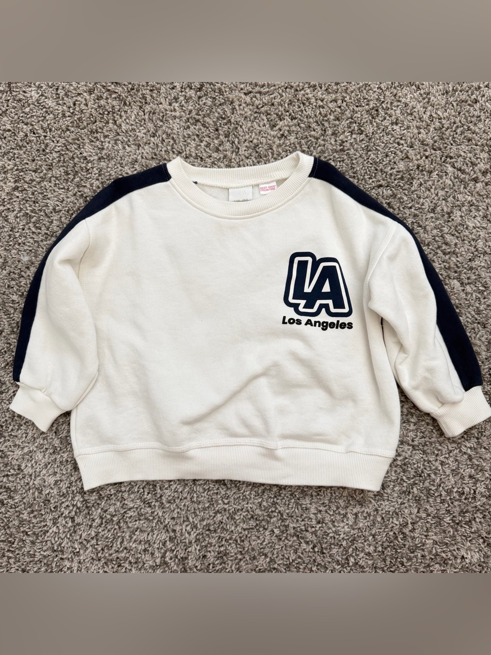 Zara Off-White Kids' Crewneck Sweatshirt